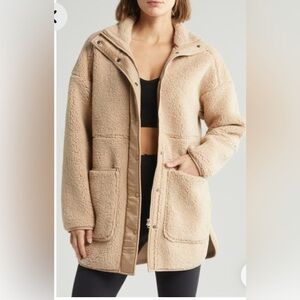 Zella Cozy Faux Shearling Jacket - Medium - NTW